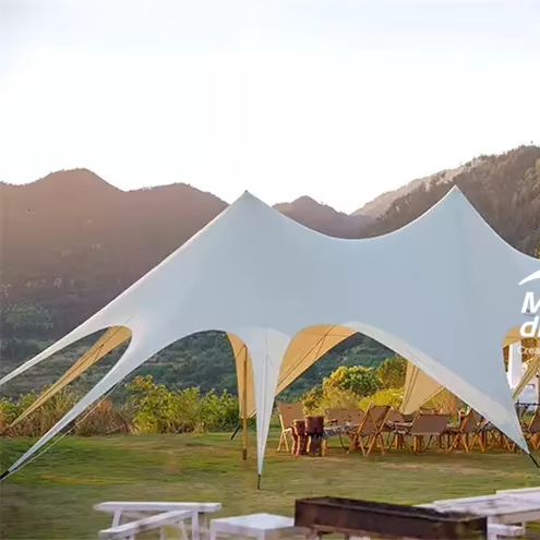 Outdoor Adventure Show - 3ピークス2ピークススタートレードショーテント（学校、会社、キャンプ用）多用途ビーチテント（イベント、アウトドアアドベンチャー用）
