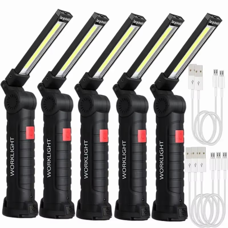 Outdoor Adventurer - ポータブル COB LED 懐中電灯 USB 充電式ワークライト磁気ランテルハンギングランプ内蔵バッテリーキャンプトーチ