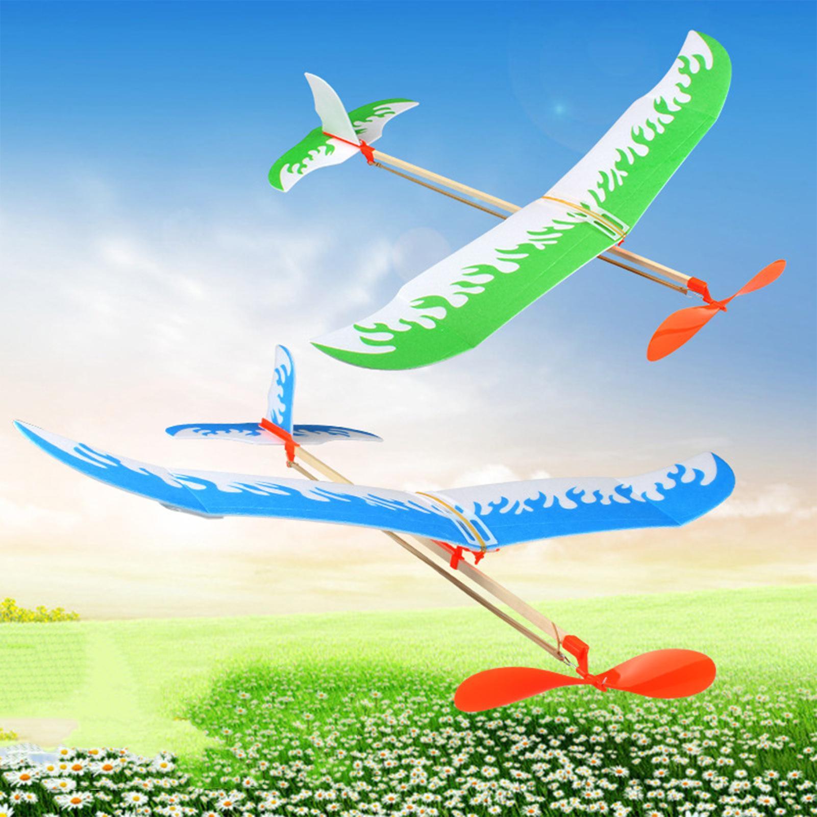 Outdoor Adventure Games - ゴムバンド飛行機動力グライダー航空機キット飛行ゲームプレイ子供学生大人アウトドアスポーツアクティビティおもちゃ