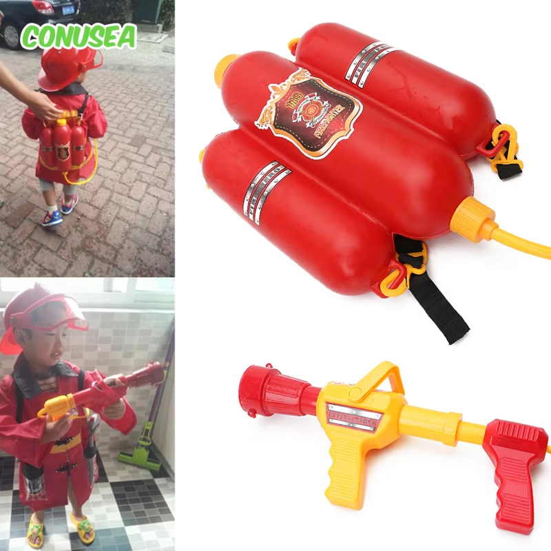 Outdoor Adventure Games - 消防バックパック水鉄砲大容量消防士水鉄砲引き出し撮影夏のプールビーチ水ゲーム屋外おもちゃキッズギフト