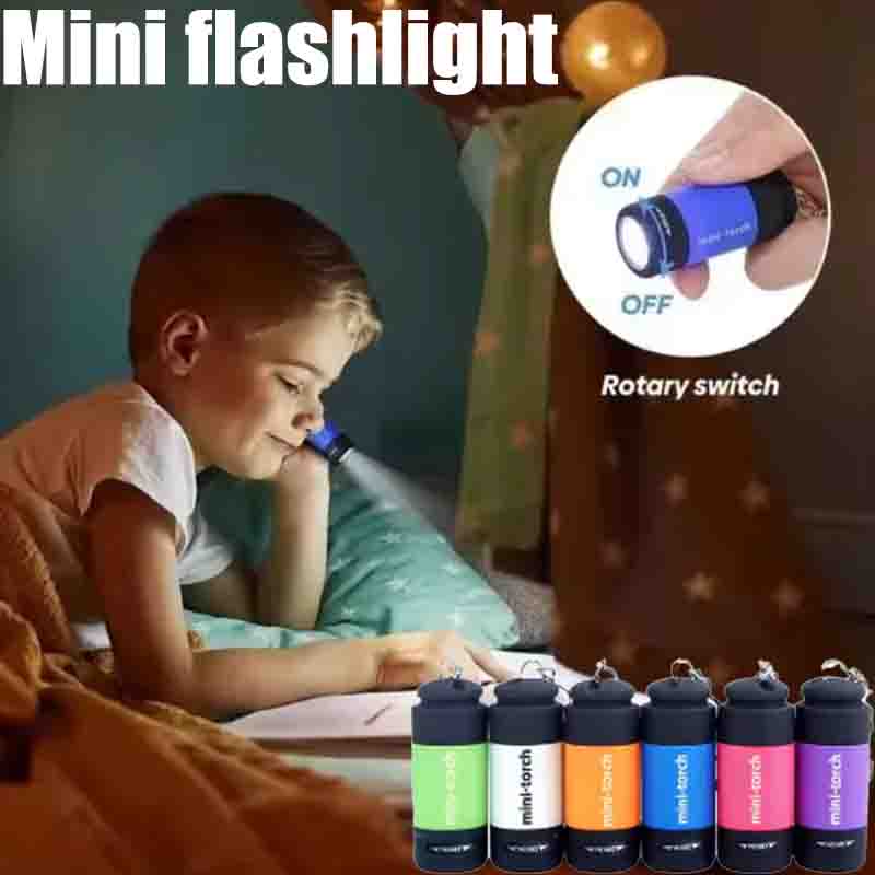 Outdoor Adventure Camp - USB 充電式キャンプミニ懐中電灯強力な光ポケットキーホルダー懐中電灯防水屋外ハイキング LED 多機能