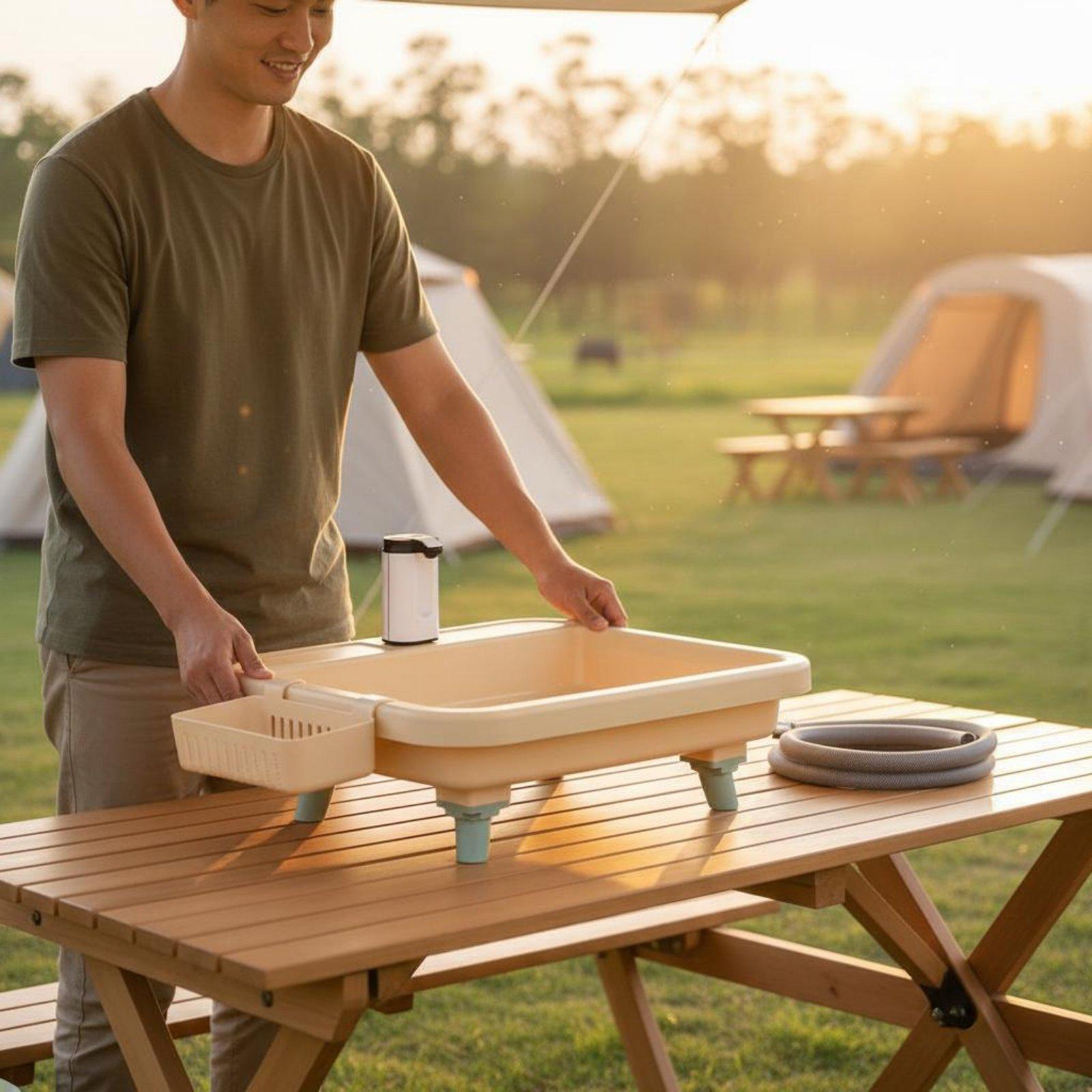 ポータブルキャンプシンク（内蔵蛇口とタイマー機能付き） -  - Outdoor Adventurer のレビューと価格
