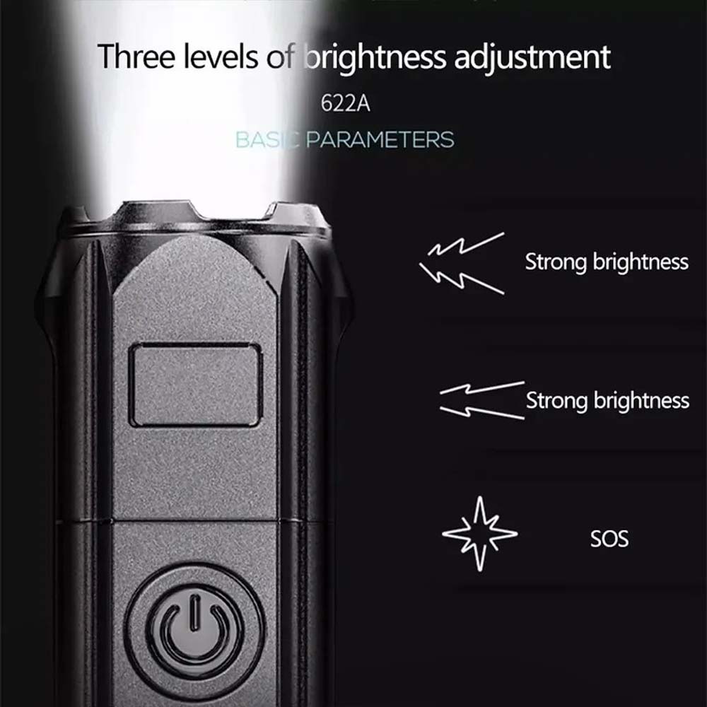ミニUSB充電式懐中電灯,フォーカス付き充電式懐中電灯,ポー - Outdoor Adventure Hunt のレビューと価格