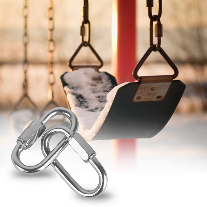 12個のクイックリンク4MMステンレススチールチェーンコネク - Carabiner Locking D のレビューと価格