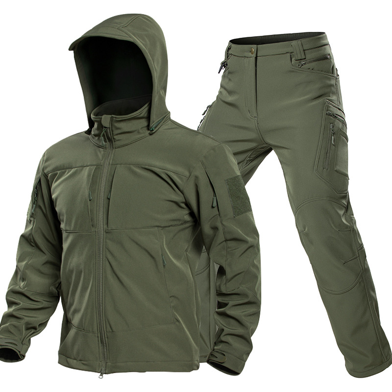 男性用アウトドアタクティカルソフトシェルスーツ フード付きフ - Outdoor Adventurer のレビューと価格