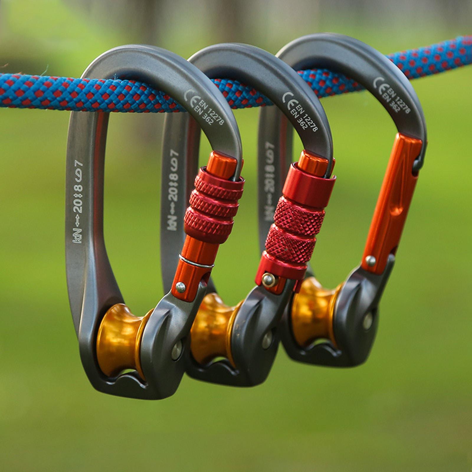ロック式カラビナ登山用具、Dリングクライミングアクセサリープ - Carabiner Locking D のレビューと価格