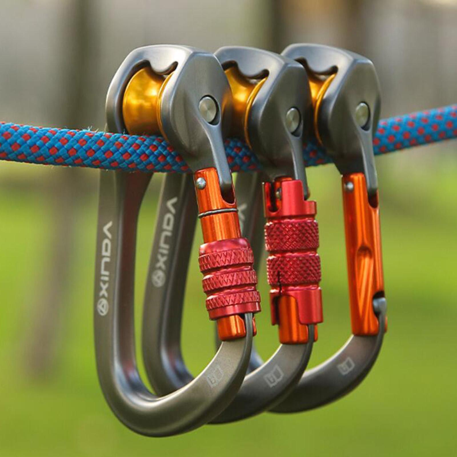 ロック式カラビナ登山用具、Dリングクライミングアクセサリープ - Carabiner Locking D のレビューと価格