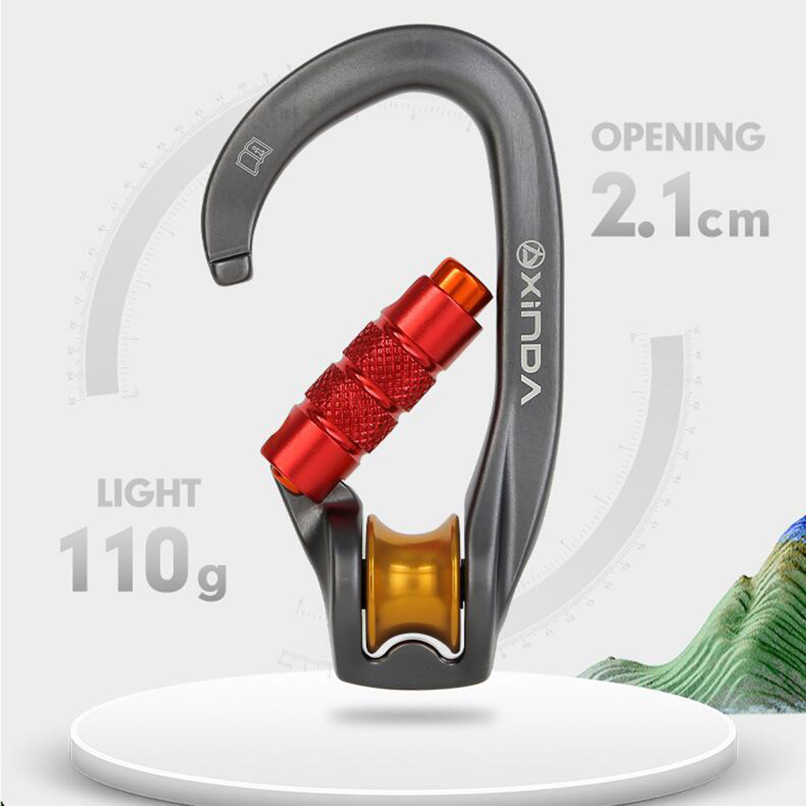 ロック式カラビナ登山用具、Dリングクライミングアクセサリープ - Carabiner Locking D のレビューと価格