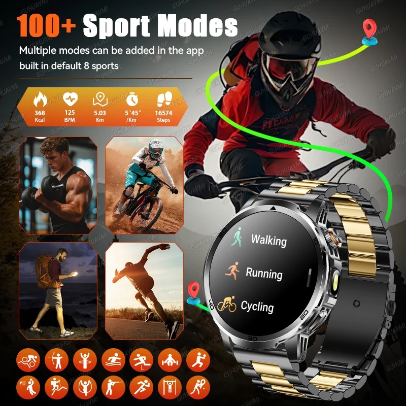 新型ミリタリーアドベンチャースマートウォッチ メンズ 100 - Outdoor Adventure Activities のレビューと価格