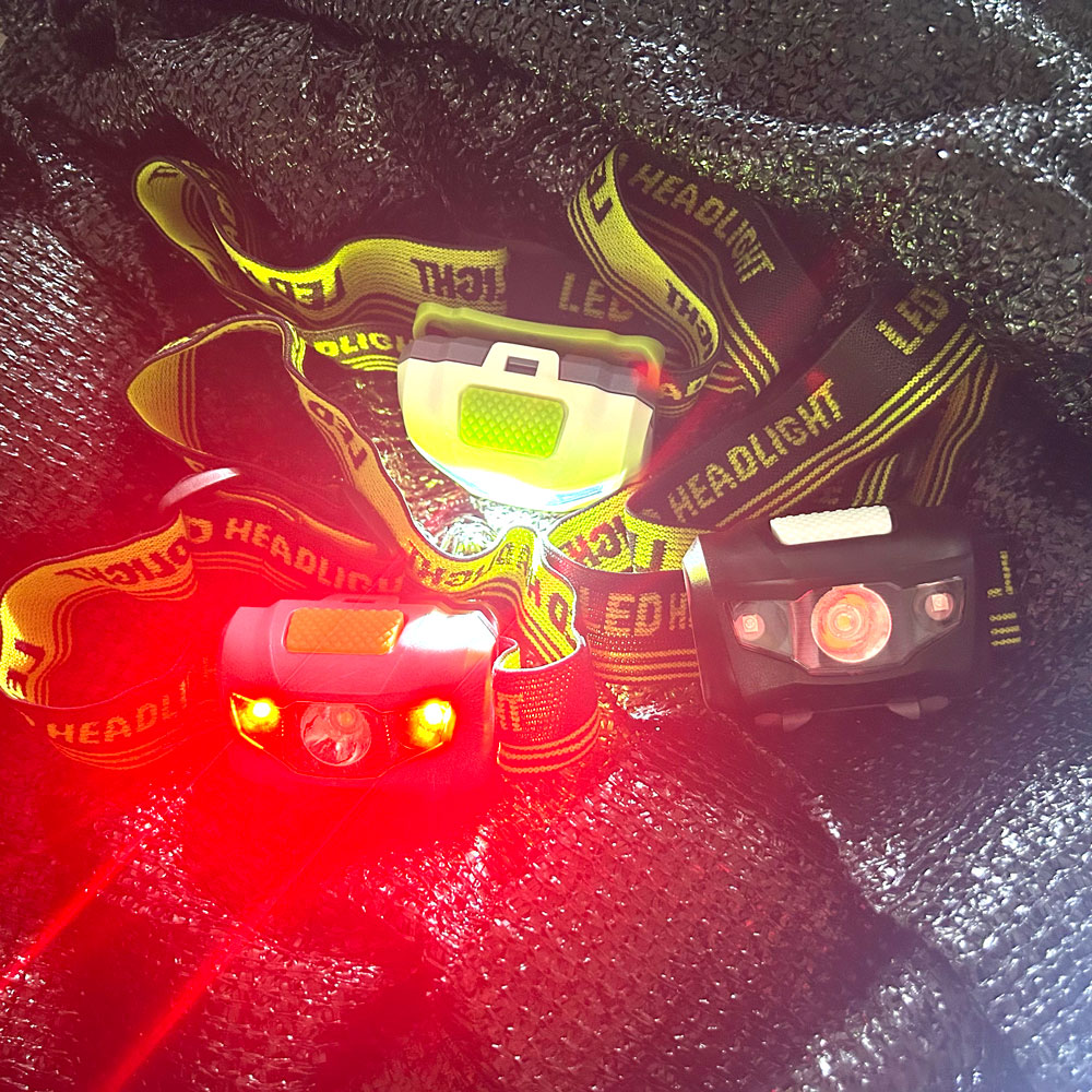 白赤LEDヘッドライト、単三電池式ヘッドランプ、アウトドアア - Outdoor Adventure Hunt のレビューと価格