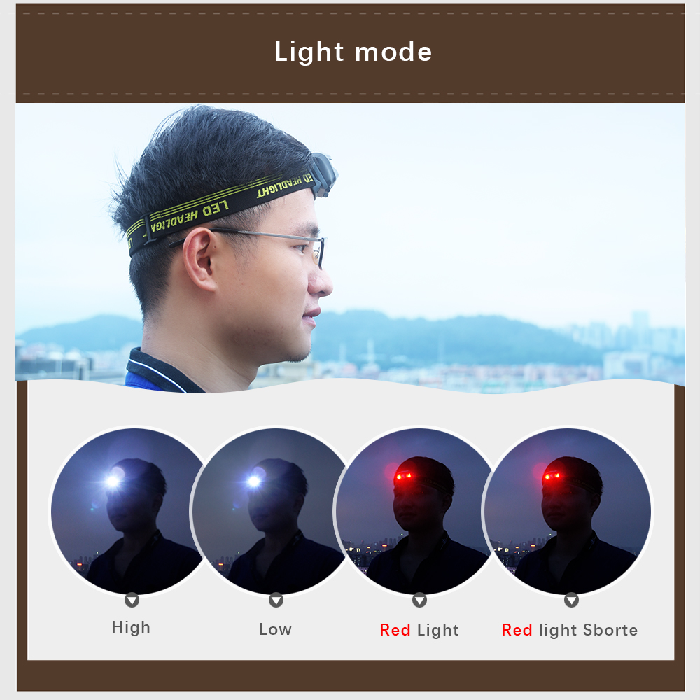 白赤LEDヘッドライト、単三電池式ヘッドランプ、アウトドアア - Outdoor Adventure Hunt のレビューと価格