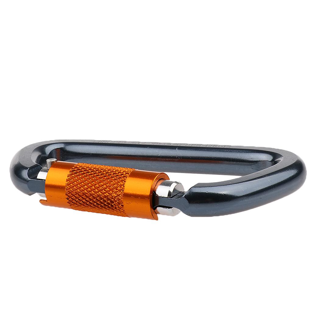 クライミング用カラビナ アルミ合金製 ロッキングDリング 高 - Carabiner Locking D のレビューと価格