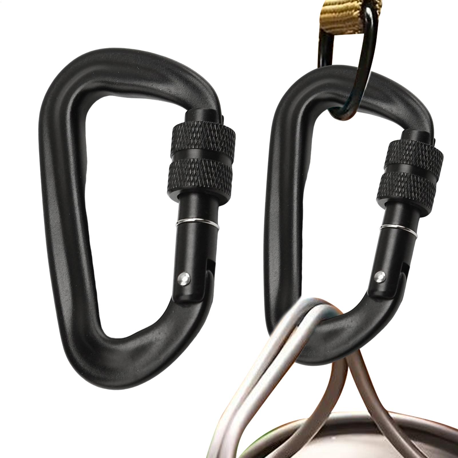 12kN高耐久ロック式Dリングカラビナクリップアルミ合金安全 - Carabiner Locking D のレビューと価格