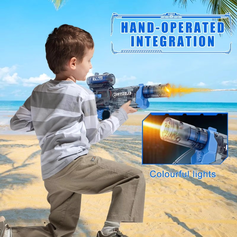 子供連続発射電動水鉄砲フラッシュライト自動水ブラスター夏の屋 - Outdoor Adventure Games のレビューと価格