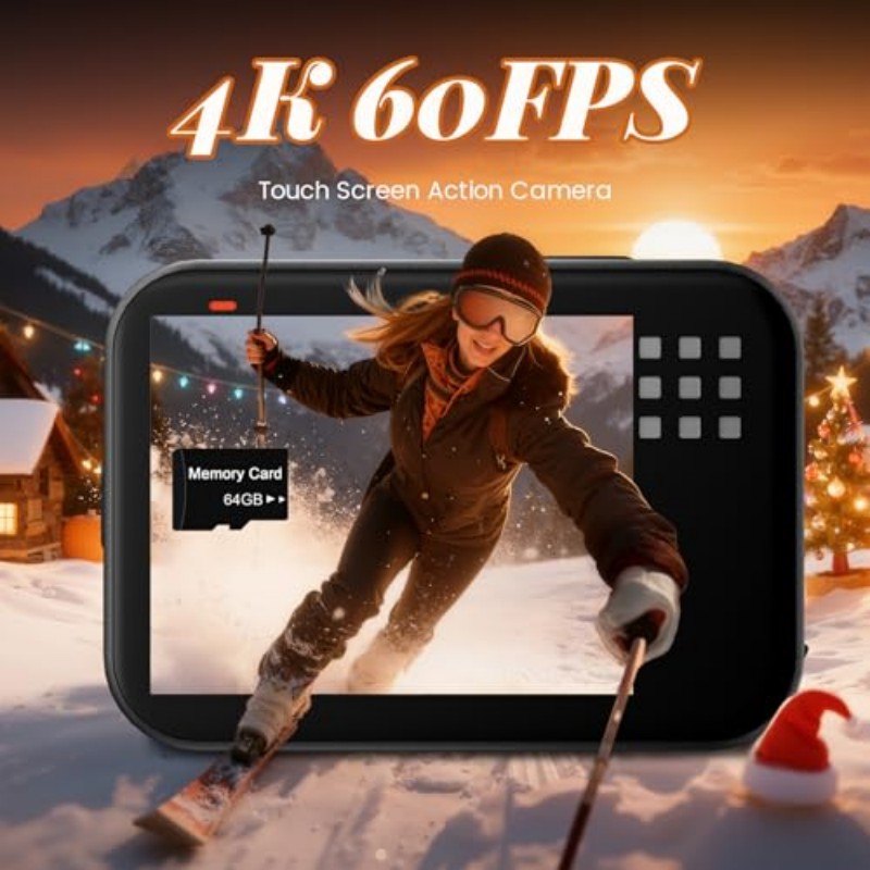 ミニボディカメラ、2Kアクションカメラ、ディスプレイ付き、防 - Outdoor Adventure Activities のレビューと価格