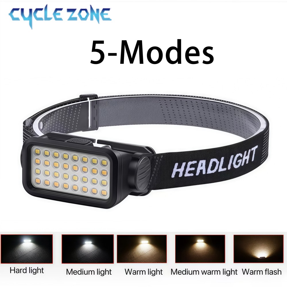 ポータブル充電式ヘッドランプ,32個のLED, 5つの調整可 - Outdoor Adventure At のレビューと価格