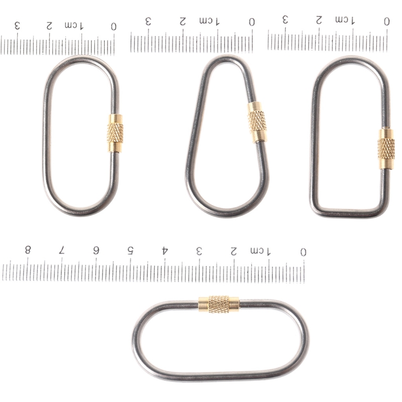 5ピース/ロットチタンロッキングカラビナdリングひょうたんo - Carabiner Locking D のレビューと価格