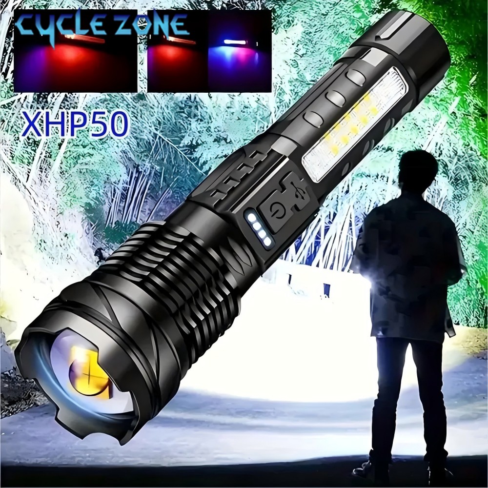 XHP50 懐中電灯 ズーム可能な懐中電灯 強力な手持ち照明 - Outdoor Adventure Hunt のレビューと価格