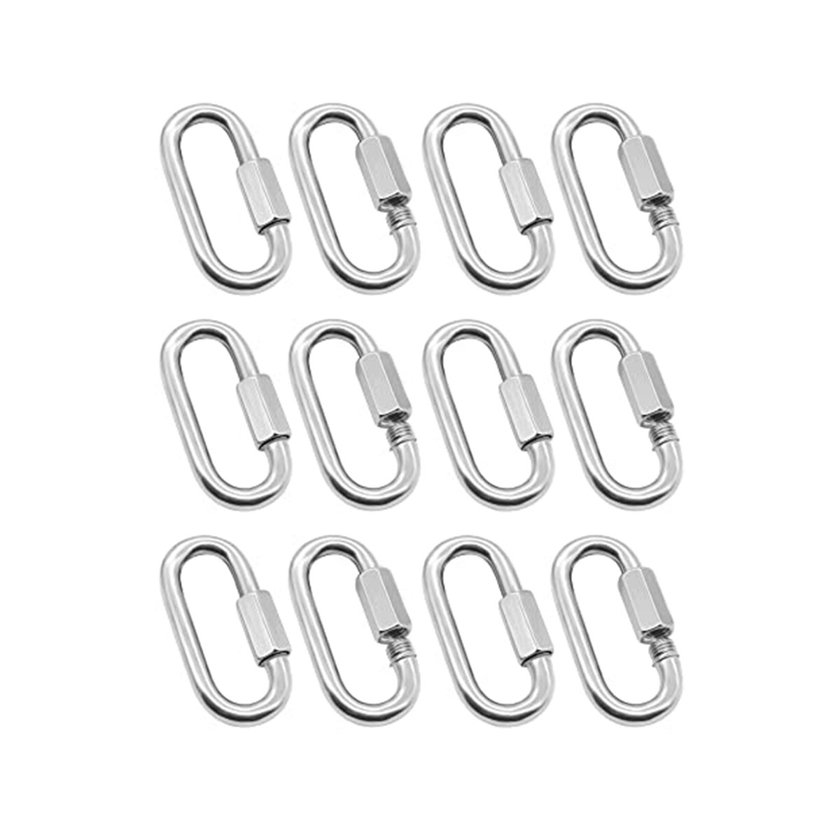12 パック クイック リンク 5/32 インチ 高耐久 カ - Carabiner Locking D のレビューと価格