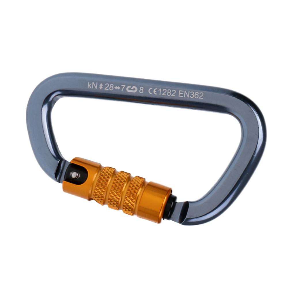 アルミ製D型ロック式カラビナ、アウトドアロッククライミングや - Carabiner Locking D のレビューと価格