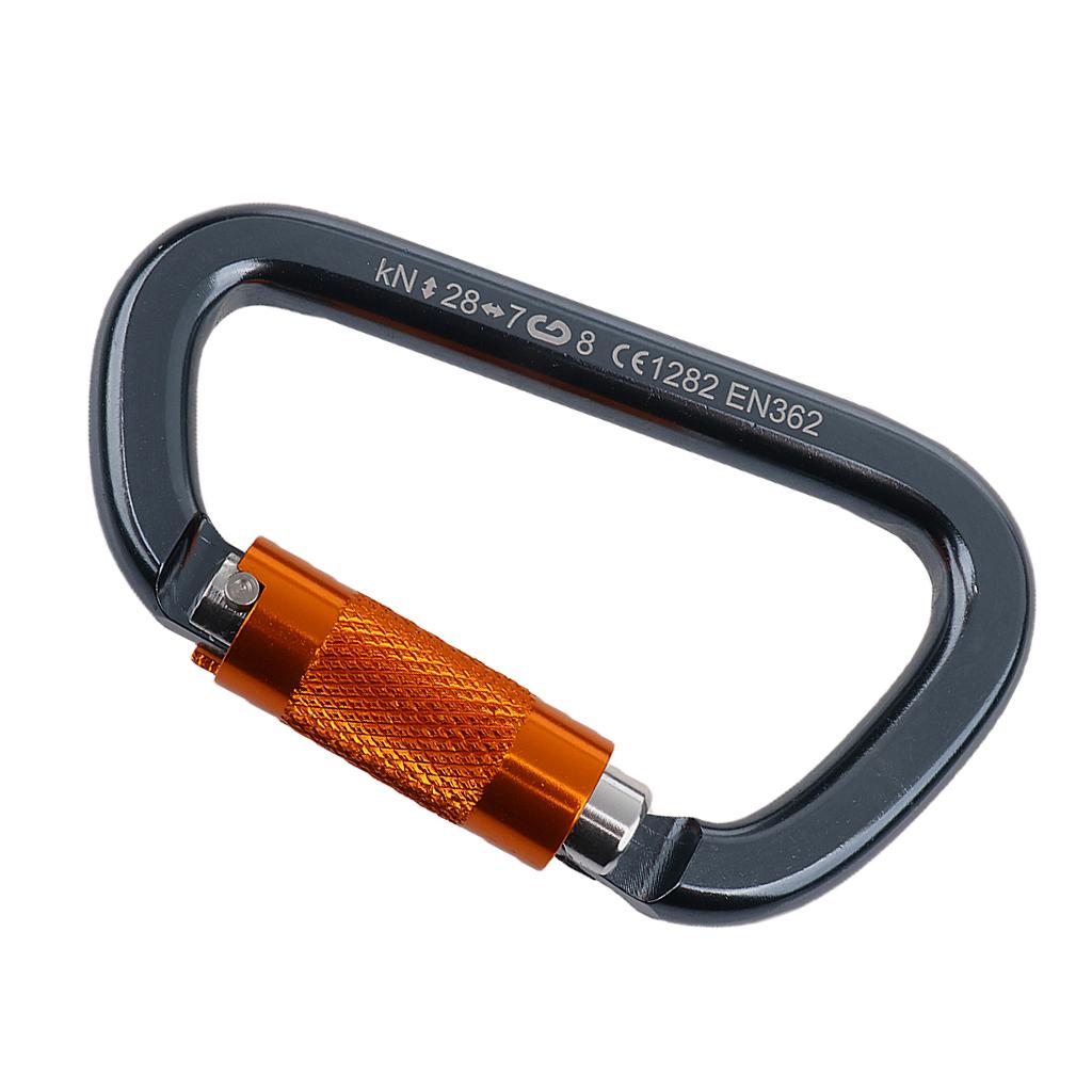 アルミ製D型ロック式カラビナ、アウトドアロッククライミングや - Carabiner Locking D のレビューと価格