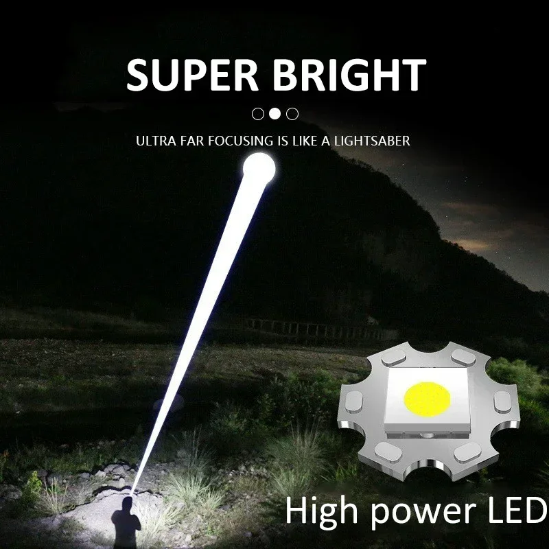 900000LM 強力な LED 懐中電灯 Type-c 充 - Outdoor Adventure Camp のレビューと価格