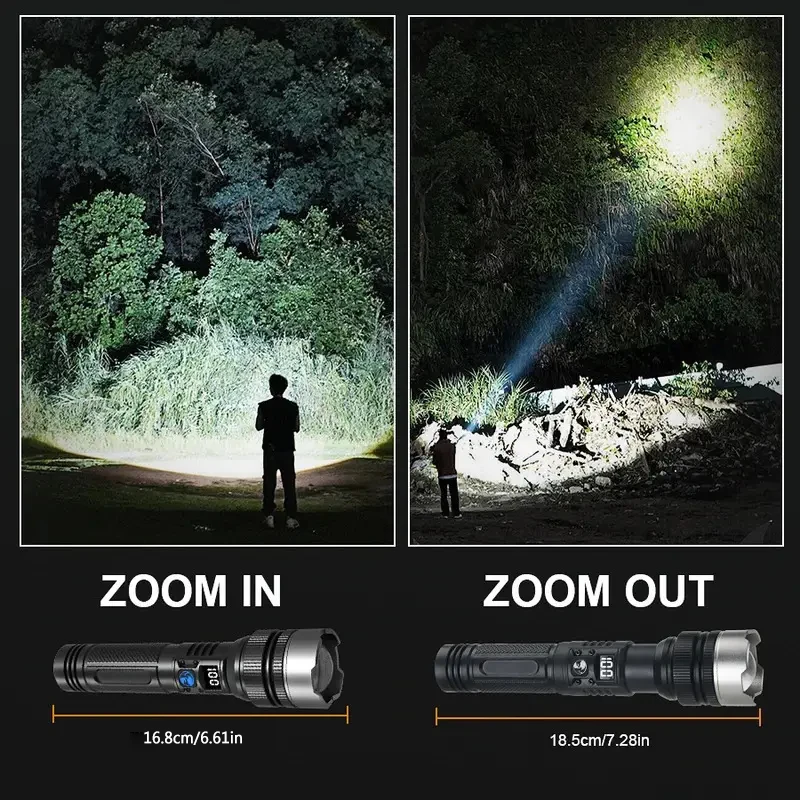 900000LM 強力な LED 懐中電灯 Type-c 充 - Outdoor Adventure Camp のレビューと価格