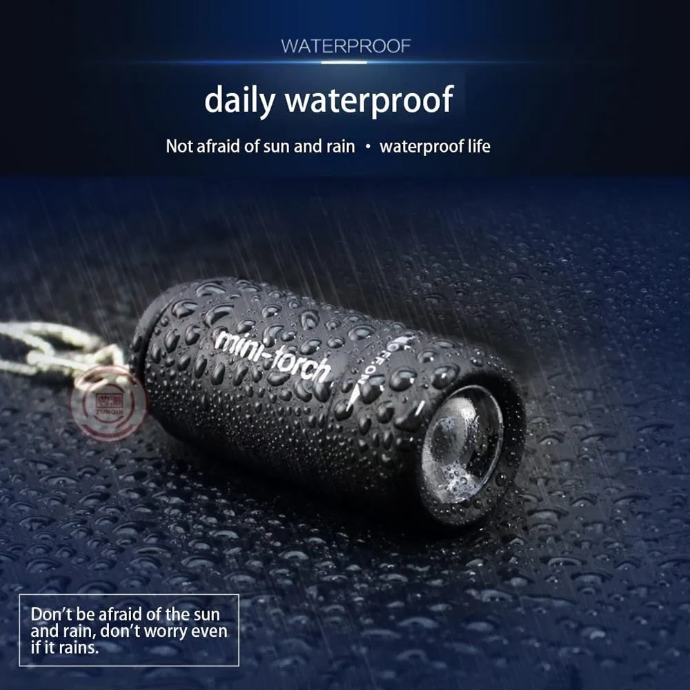 USB 充電式キャンプミニ懐中電灯強力な光ポケットキーホルダ - Outdoor Adventure Camp のレビューと価格