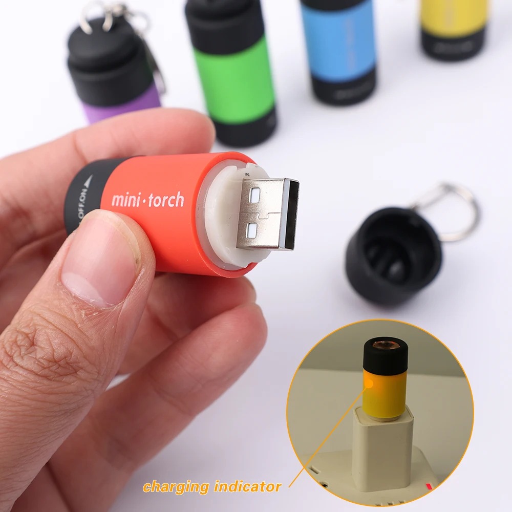 USB 充電式キャンプミニ懐中電灯強力な光ポケットキーホルダ - Outdoor Adventure Camp のレビューと価格