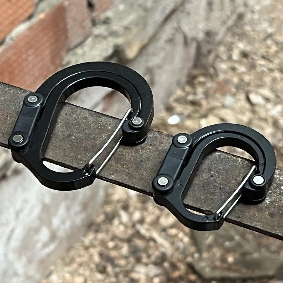 キャンプハイブリッドギアクリップ D タイプカラビナ回転フッ - Carabiner Locking D のレビューと価格