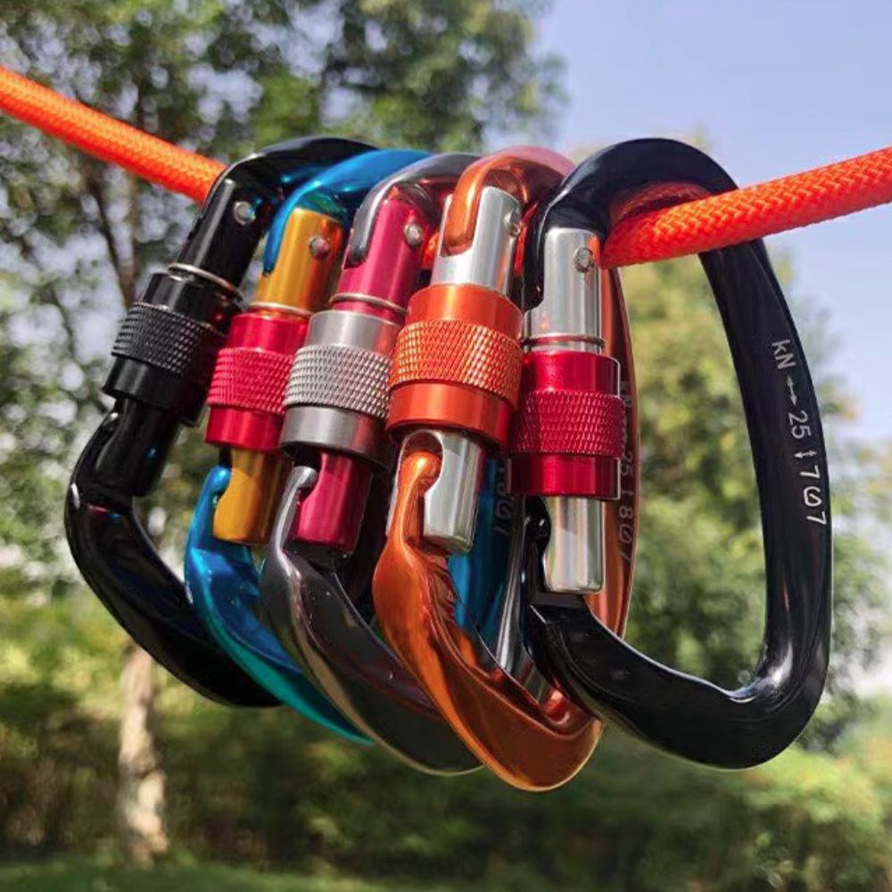 D型25KNクライミングカラビナ アルミ合金製 耐摩耗性 ハ - Carabiner Locking D のレビューと価格