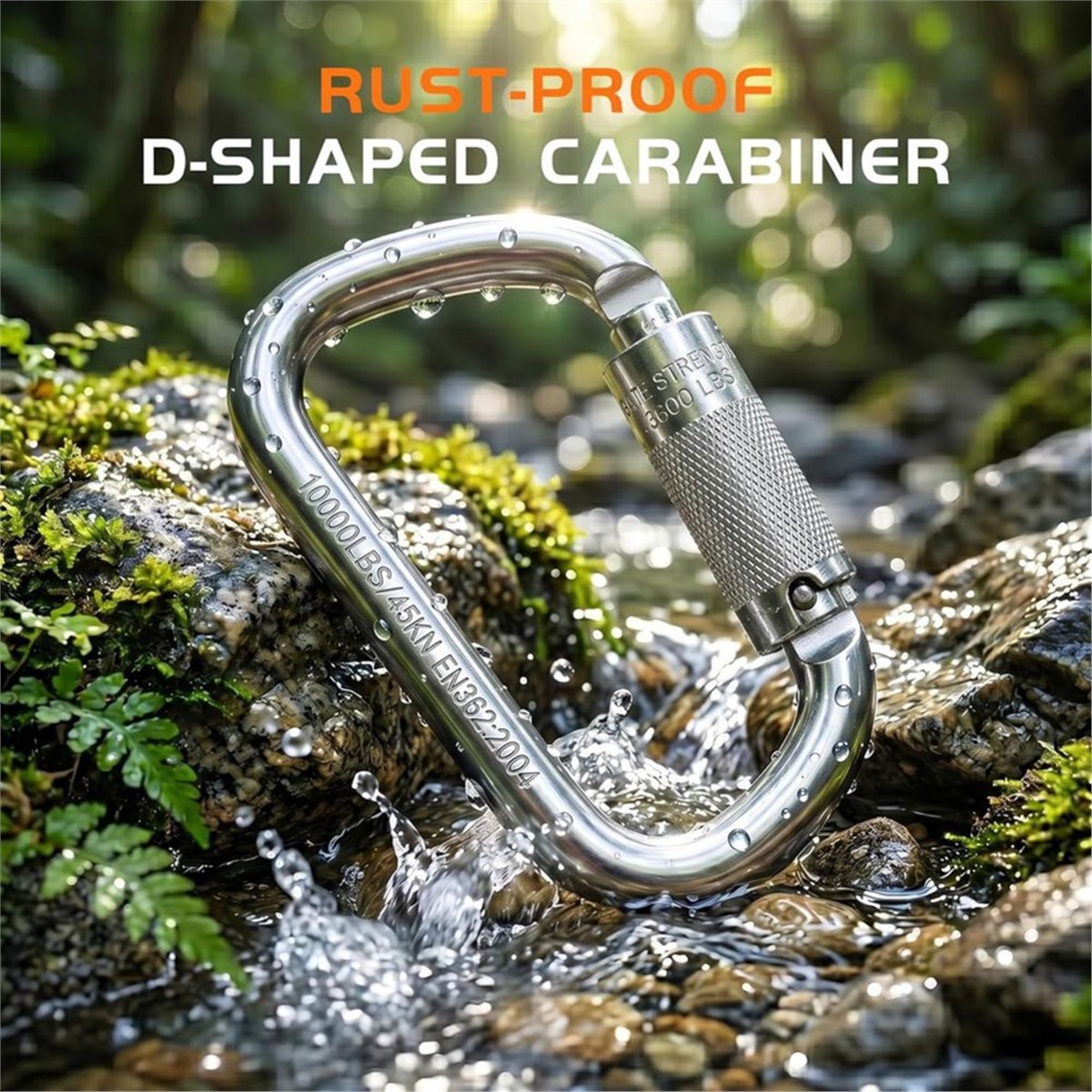 (A99Z) 45kNオートロックカラビナ D型トリプルロッ - Carabiner Locking D のレビューと価格