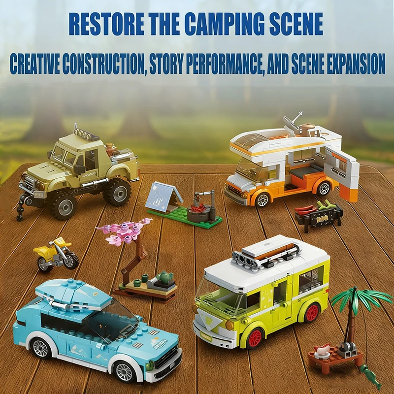 MOC アウトドアシーンアドベンチャーキャンプビルディングブ - Outdoor Adventure Toys For Kids のレビューと価格