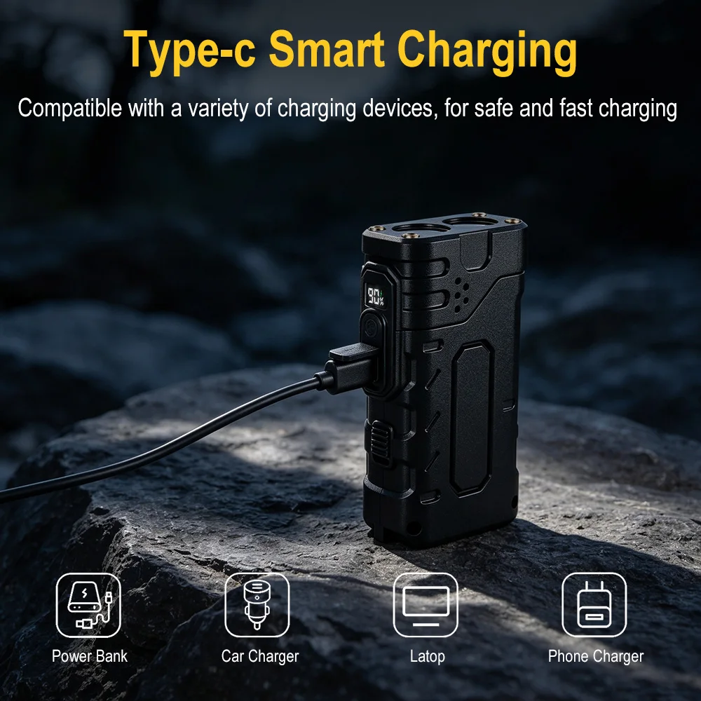 BORUIiT ハンドクランク EDC LED フラッシュラ - Outdoor Adventure Camp のレビューと価格