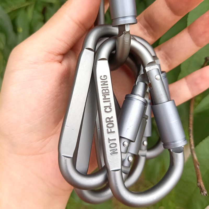 カラビナクリップDリングロックカラビナ、耐久性、強力、屋外キ - Carabiner Locking D のレビューと価格