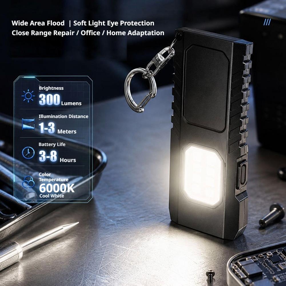 多機能USB充電式キーチェーン懐中電灯 ミニCOB作業灯 E - Outdoor Adventurer のレビューと価格