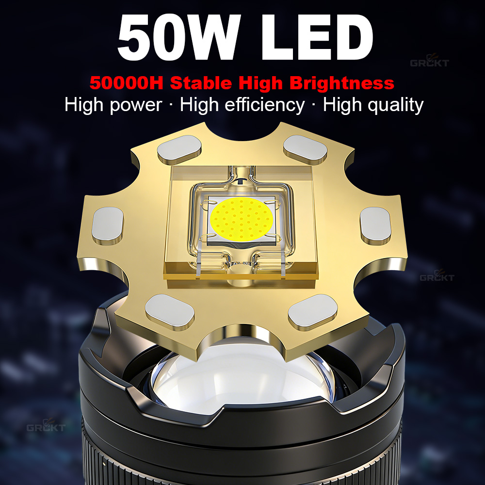 80000CD 最も強力なLED懐中電灯 ハイパワー戦術ハン - Outdoor Adventure Camp のレビューと価格