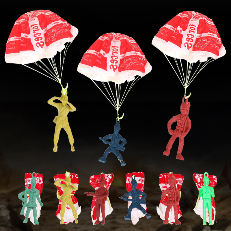 プラスチック製の子供用パラシュートおもちゃ,屋外の兵士,手投 - Outdoor Adventure Games のレビューと価格