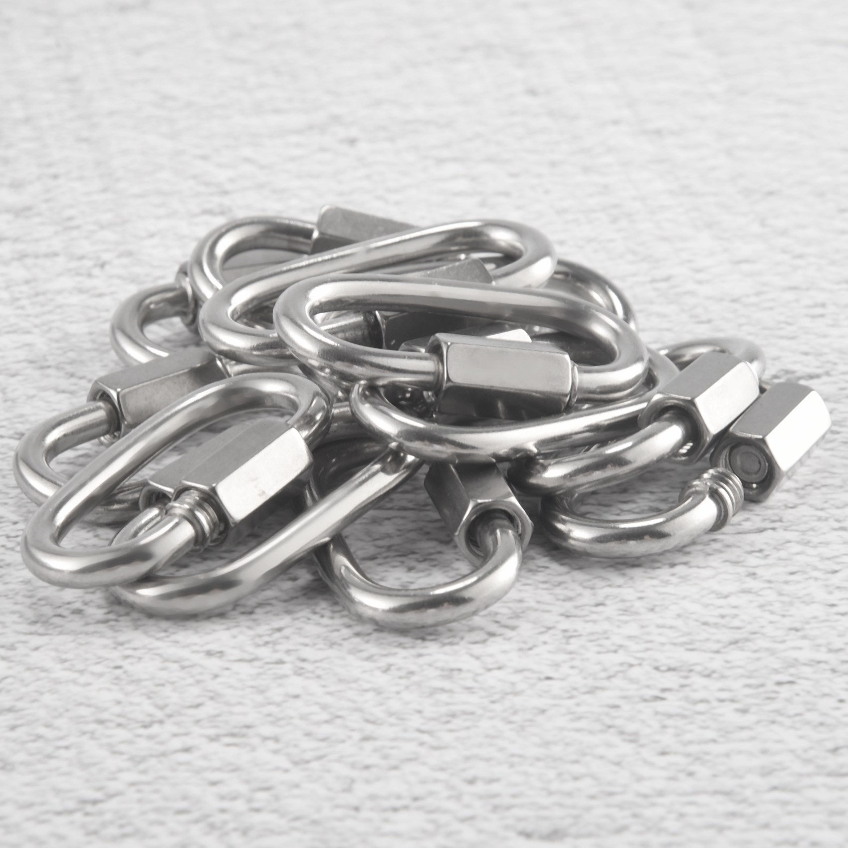 新しい表示-12個のクイックリンクM4 4MMステンレススチ - Carabiner Locking D のレビューと価格