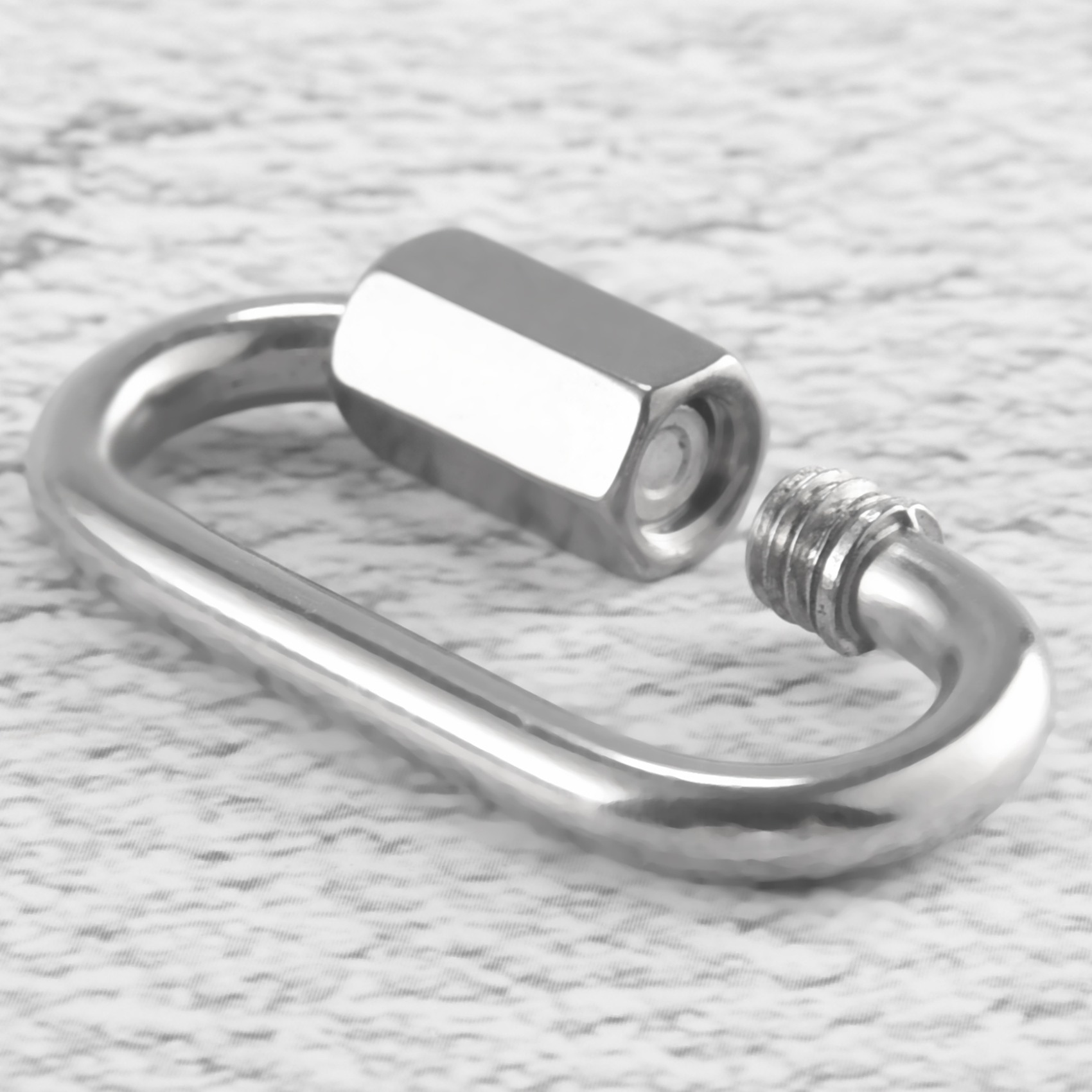 新しい表示-12個のクイックリンクM4 4MMステンレススチ - Carabiner Locking D のレビューと価格