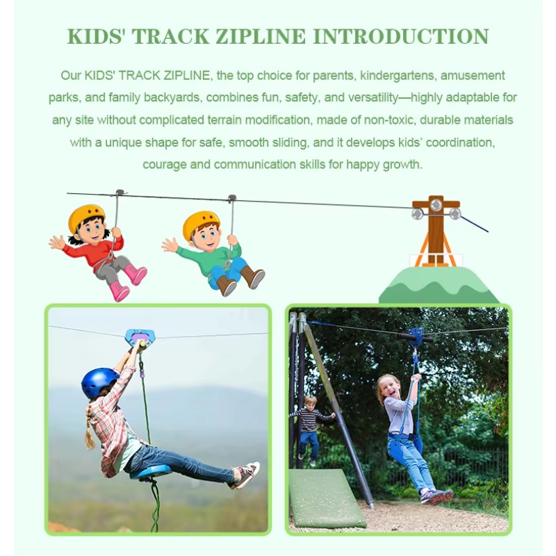 ジップラインゲームセット 屋外用ジップライン、耐久性のあるシ - Outdoor Adventure Ziplines & Waterfall のレビューと価格