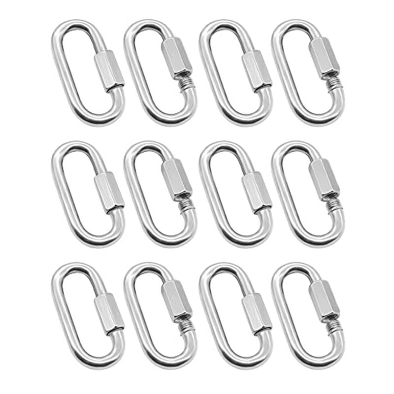 ABJS 12 パック クイックリンク 5/32 インチ ヘ - Carabiner Locking D のレビューと価格