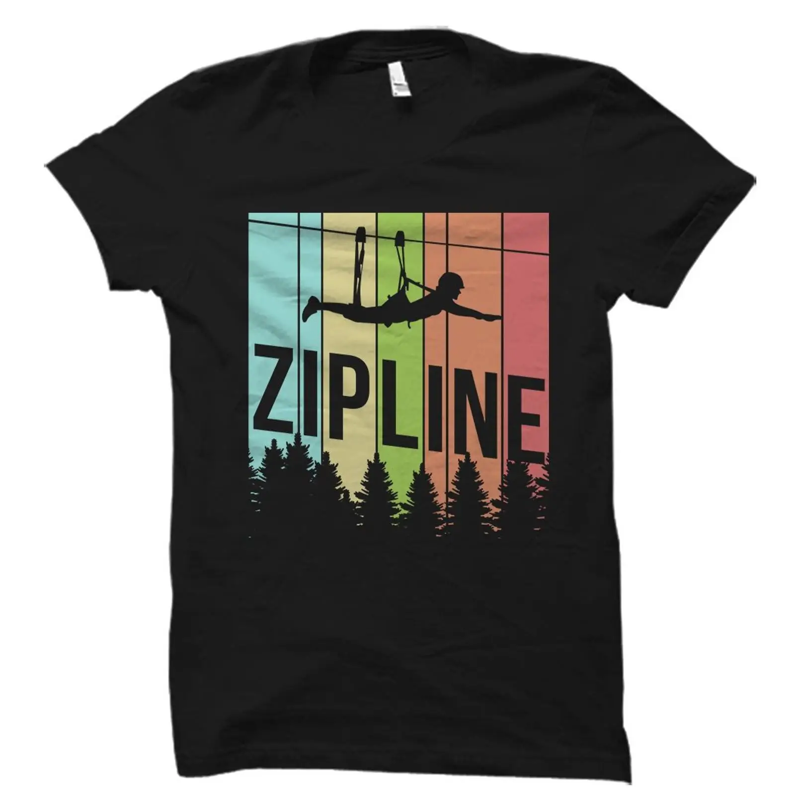 ヴィンテージレトロジップラインTシャツ ジップライン愛好家  - Outdoor Adventure Ziplines & Waterfall のレビューと価格