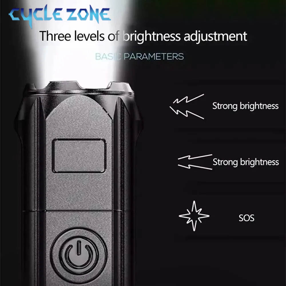 ポータブルLED懐中電灯 USB充電式懐中電灯 ズーム機能付 - Outdoor Adventure Hunt のレビューと価格
